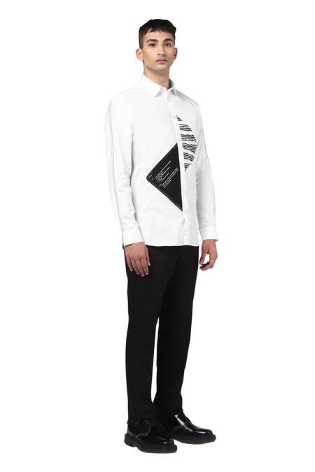 Noonoo_White 100% Giza Cotton Embroidered Shirt _Online_at_Aza_Fashions