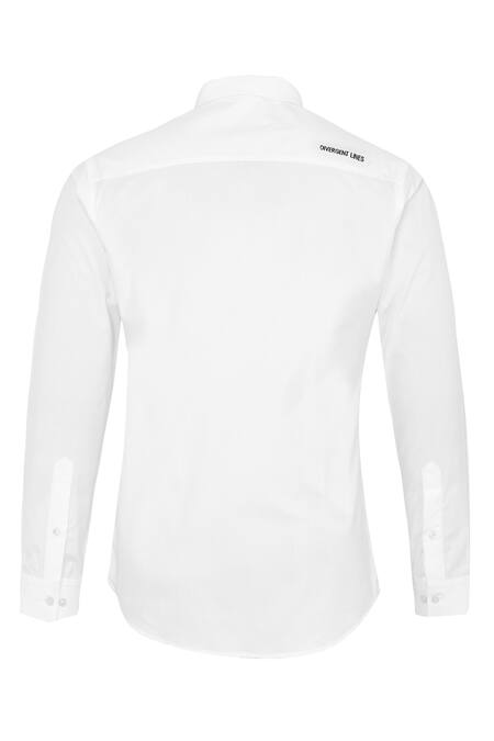 Noonoo_White 100% Giza Cotton Embroidered Shirt _at_Aza_Fashions