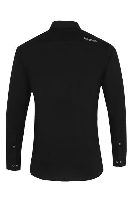 Noonoo Black 100% Giza Cotton Embroidered Shirt at Aza Fashions Noonoo_Black 100% Giza Cotton Embroidered Shirt _at_Aza_Fashions