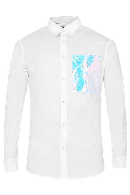 Shop Noonoo White 100% Giza Cotton Embroidered Shirt Online at Aza Fashions Shop_Noonoo_White 100% Giza Cotton Embroidered Shirt _Online_at_Aza_Fashions