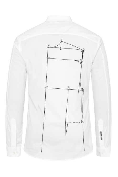 Noonoo White 100% Giza Cotton Embroidered Shirt at Aza Fashions Noonoo_White 100% Giza Cotton Embroidered Shirt _at_Aza_Fashions