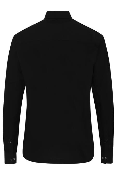 Noonoo Black 100% Giza Cotton Printed Shirt at Aza Fashions Noonoo_Black 100% Giza Cotton Printed Shirt _at_Aza_Fashions