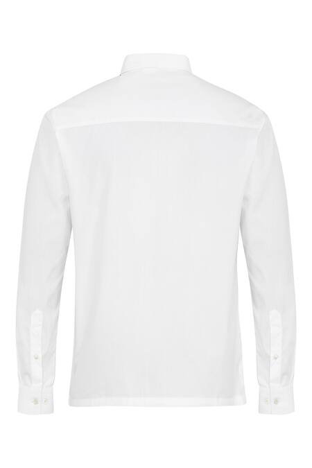 Noonoo White 100% Giza Cotton Printed Shirt at Aza Fashions Noonoo_White 100% Giza Cotton Printed Shirt _at_Aza_Fashions