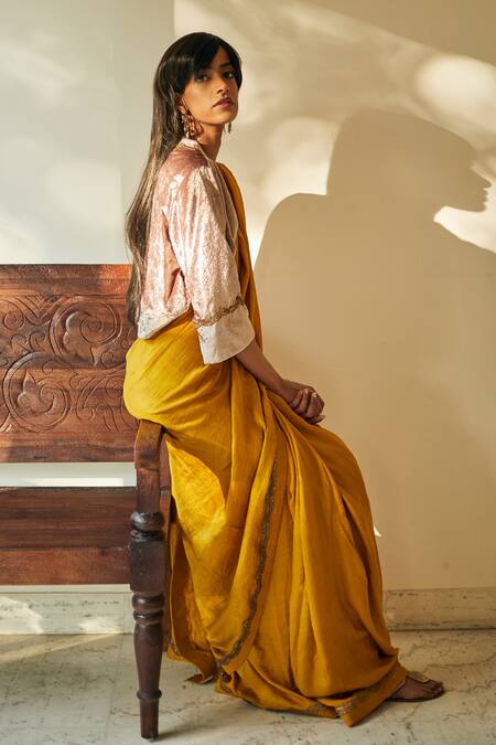 Buy Shorshe Clothing Cream Velvet Notched Embellished Blouse Online at Aza Fashions Buy_Shorshe Clothing_Cream Velvet Notched Embellished Blouse _Online_at_Aza_Fashions