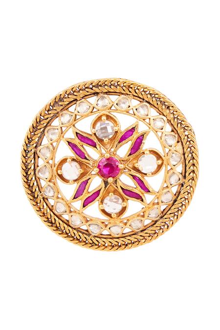 Anita Dongre Gold Plated Crystal Aashi Studded Earrings Online at Aza Fashions Anita Dongre_Gold Plated Crystal Aashi Studded Earrings_Online_at_Aza_Fashions