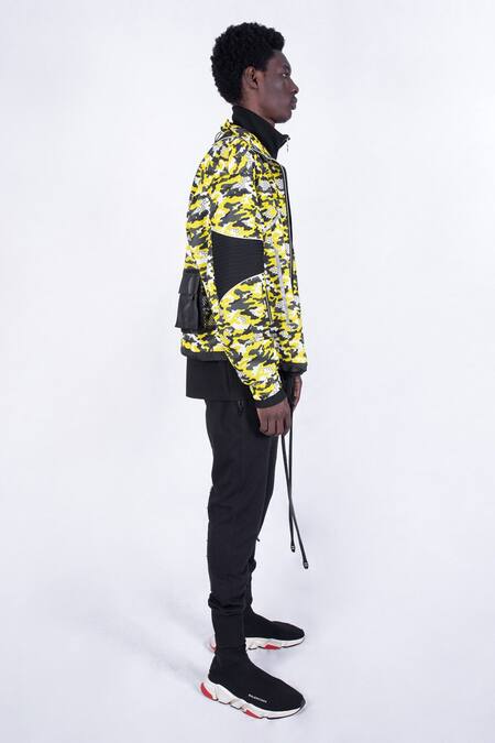 Noughtone_Multi Color Polyester, Mesh, Parachute Oversize Jacket_Online_at_Aza_Fashions