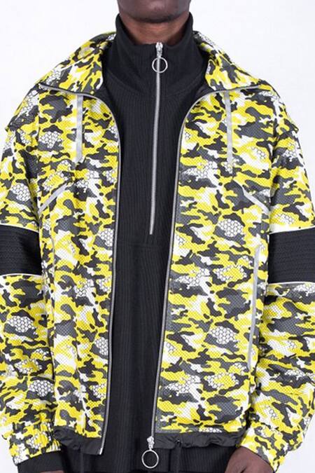 Shop_Noughtone_Multi Color Polyester, Mesh, Parachute Oversize Jacket_Online_at_Aza_Fashions
