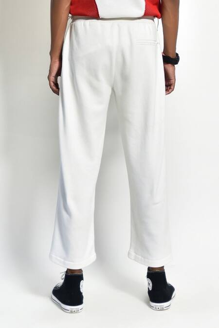 Shop_Noughtone_White 80% Cotton Pant _Online_at_Aza_Fashions