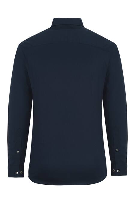 Noonoo Blue 100% Giza Cotton Embroidered Shirt at Aza Fashions Noonoo_Blue 100% Giza Cotton Embroidered Shirt _at_Aza_Fashions