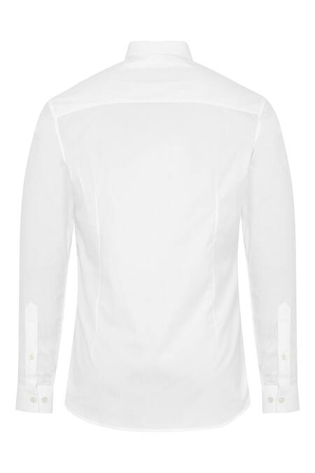 Noonoo White 100% Cotton Embroidered Shirt at Aza Fashions Noonoo_White 100% Cotton Embroidered Shirt _at_Aza_Fashions