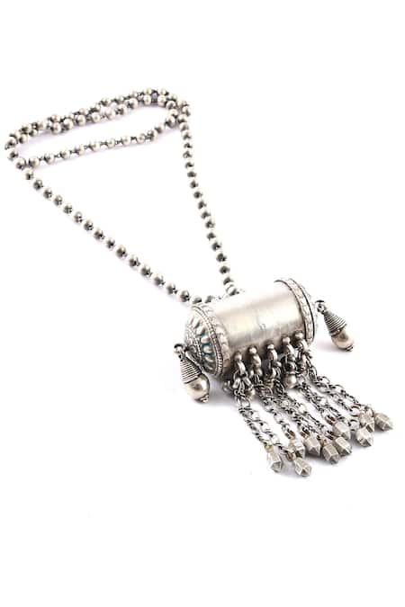 Noor Silver Plated Handcrafted Pendant Necklace