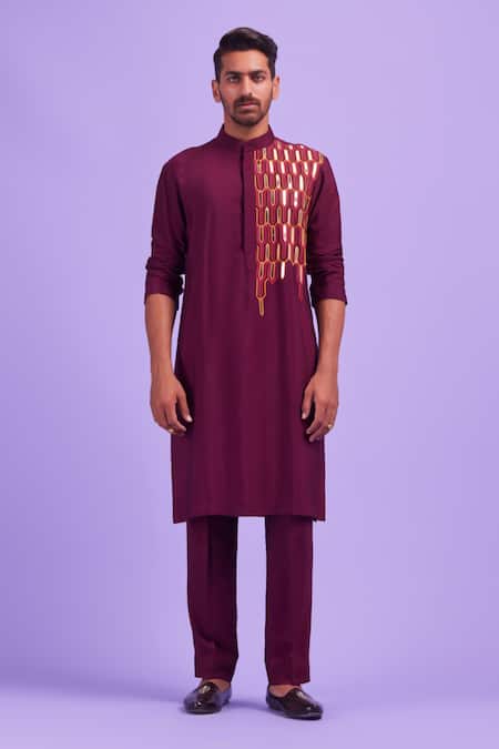 Diyarajvvir Cotton Silk Embroidered Kurta Set 