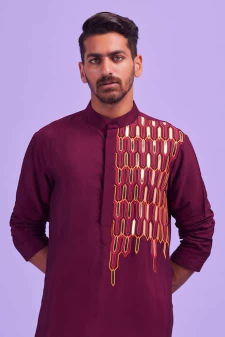 Diyarajvvir Cotton Silk Embroidered Kurta Set 