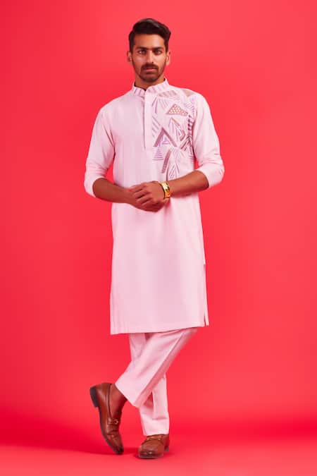 DiyaRajvvir Cotton Silk Embroidered Kurta Set 