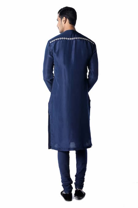 Debarun Embroidered Silk Kurta Set 