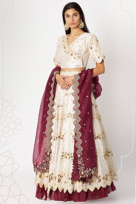 Nadima Saqib Silk Bridal Lehenga Set 