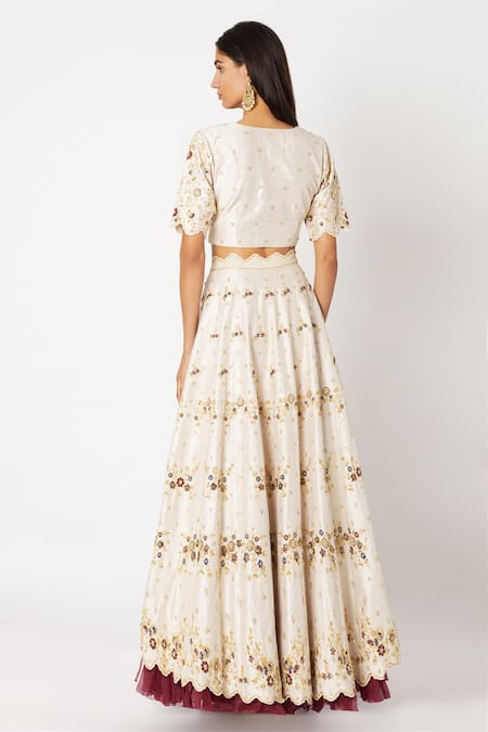 Nadima Saqib Silk Bridal Lehenga Set 