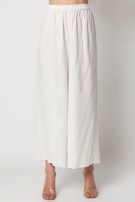 Buy Nadima Saqib White Tulle, Wrinkle Cotton Mandarin Collar Anarkali Set Online at Aza Fashions Buy_Nadima Saqib_White Tulle, Wrinkle Cotton Mandarin Collar Anarkali Set _Online_at_Aza_Fashions