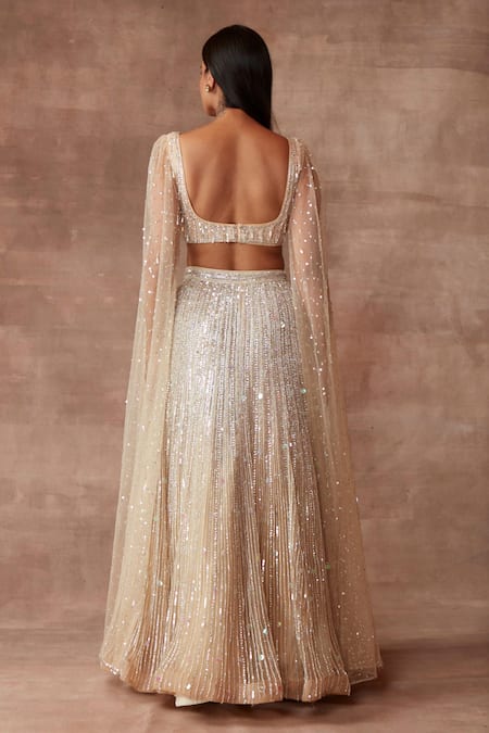 Neeta Lulla Moonbeam Cape Style Lehenga Set 