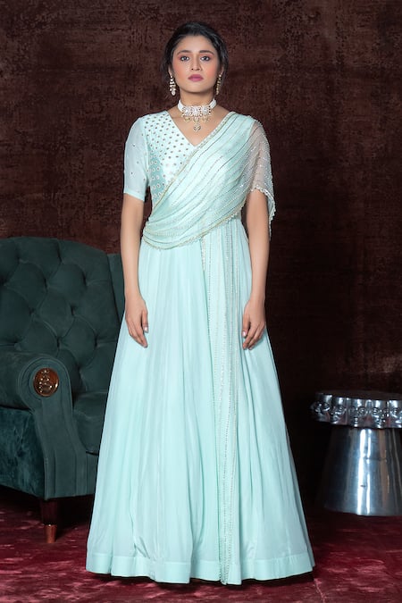 NIDHIKA SHEKHAR Embroidered Silk Anarkali 