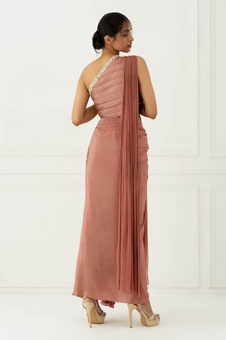 Nidhika Shekhar One Shoulder Draped Gown 