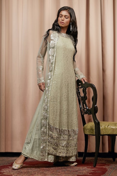 Nandita Thirani Embroidered Kurta & Palazzo Set 