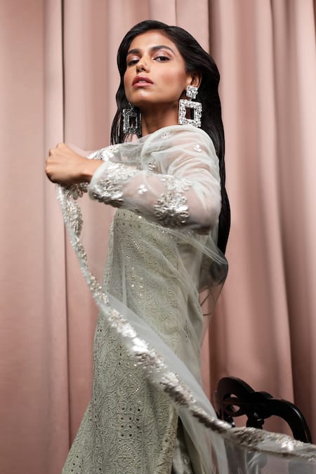 Nandita Thirani Embroidered Kurta & Palazzo Set 