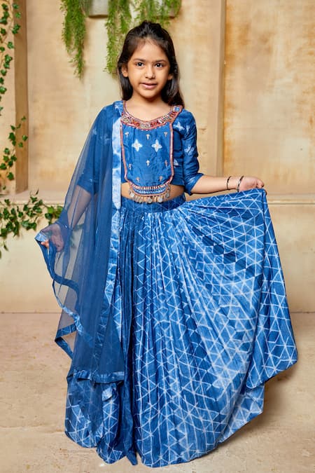 Blue lehenga for outlet girls