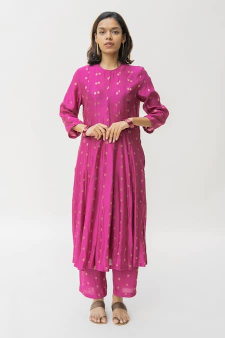 Nirjara Tara Hand Woven Anarkali & Pant Set 