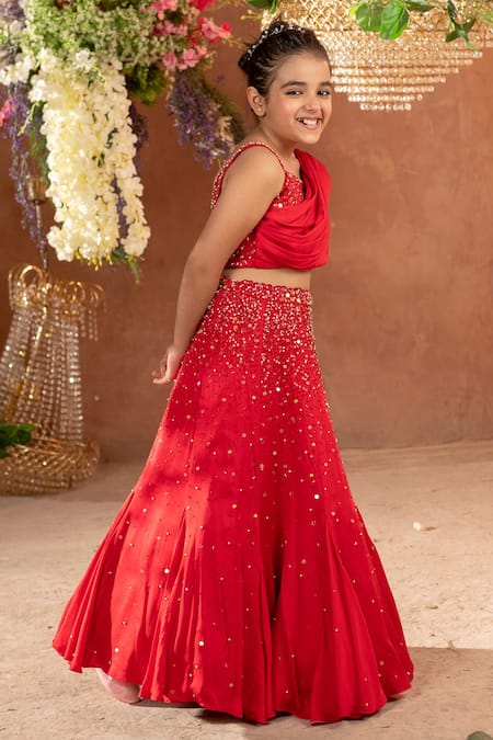 Buy red Lehenga Choli Sets for Women by FUSIONIC Online | Ajio.com-thephaco.com.vn