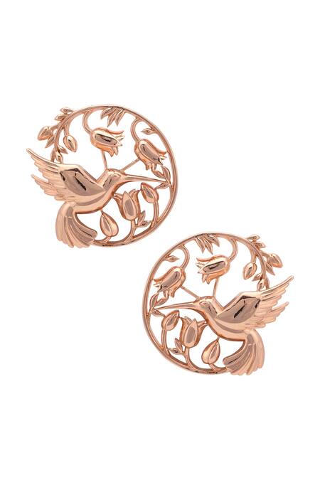 Buy Opalina Soulful Jewellery Gold Plated Cut Work Handcrafted Floral Statement Studs Online at Aza Fashions Buy_Opalina Soulful Jewellery_Gold Plated Cut Work Handcrafted Floral Statement Studs _Online_at_Aza_Fashions