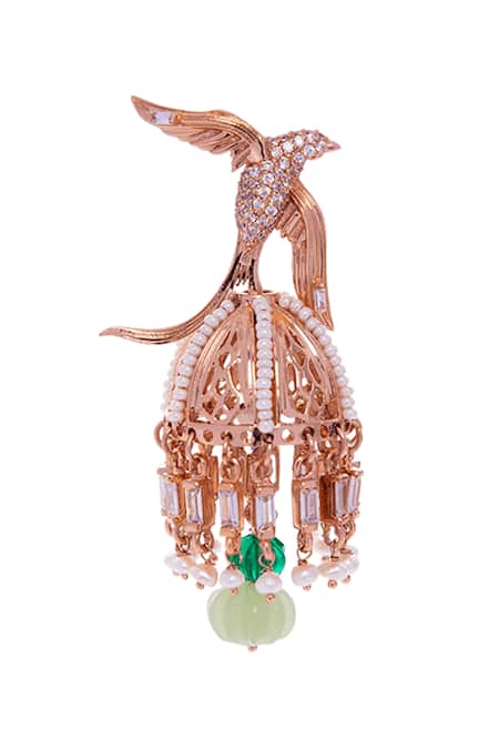 Shop_Outhouse_Gold Plated Stones, Beads Lophorina Coronet Dazzlers _at_Aza_Fashions