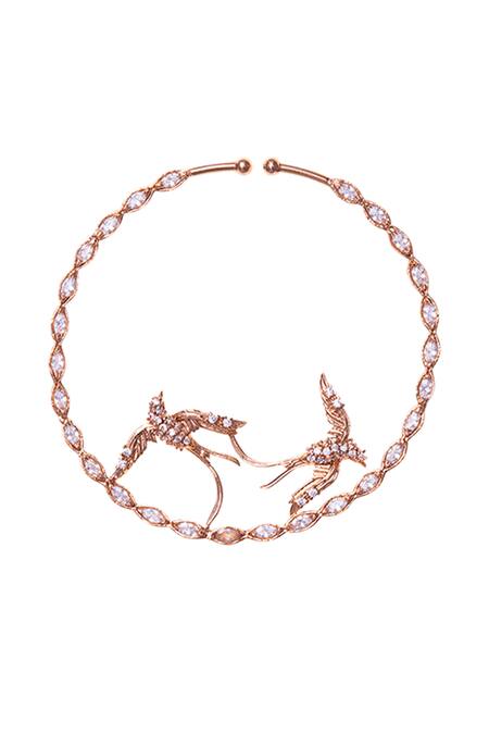 Shop Outhouse Gold Plated Smocking Circle Of Love Nose Ring at Aza Fashions Shop_Outhouse_Gold Plated Smocking Circle Of Love Nose Ring_at_Aza_Fashions