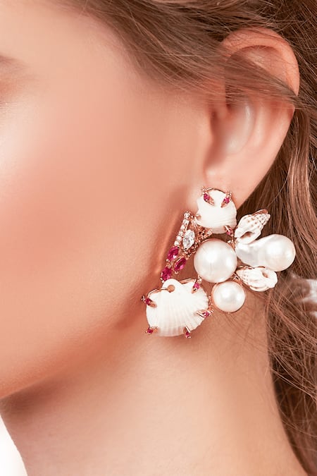 Outhouse Nymphet Shell Statement Studs 