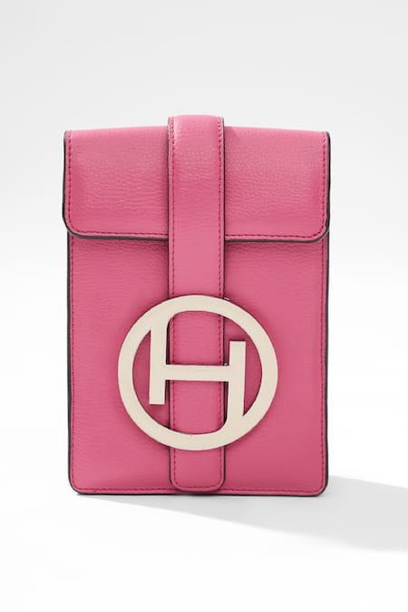 Shop Outhouse Pink Embroidery Persian Messenger Bag at Aza Fashions Shop_Outhouse_Pink Embroidery Persian Messenger Bag_at_Aza_Fashions