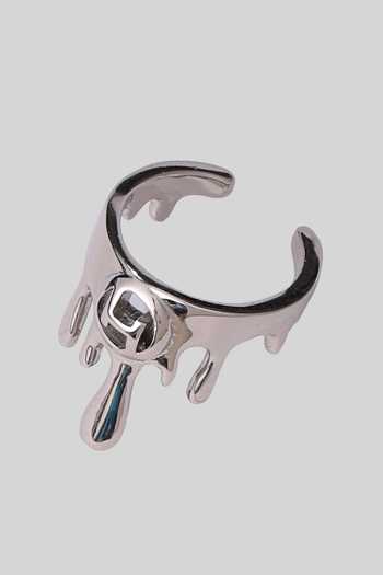 Buy Outhouse Silver Plated Drip Oh Midi Ring Online at Aza Fashions Buy_Outhouse_Silver Plated Drip Oh Midi Ring_Online_at_Aza_Fashions