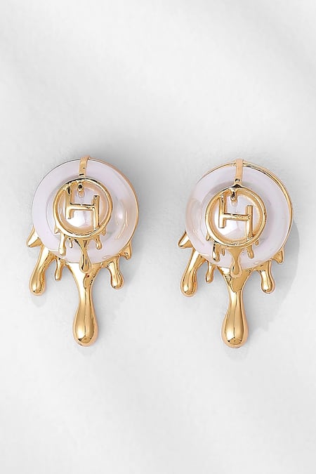 Outhouse Drip OH Palescent Pearl Studs 