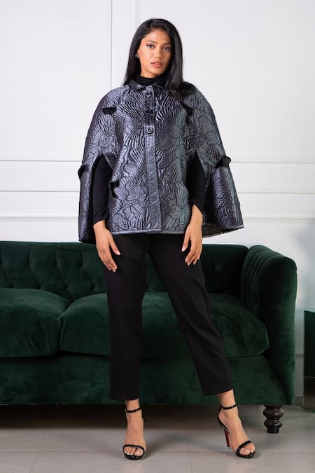 Rhe-Ana Anna Quilted Pattern Cape 