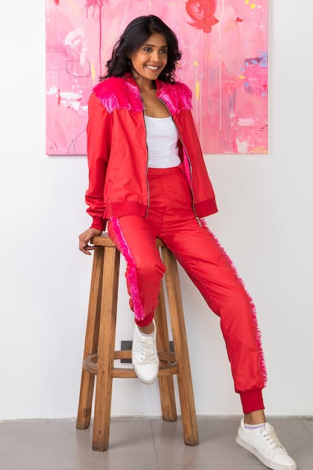 Rhe-Ana Midge Embellished Jacket & Joggers Set