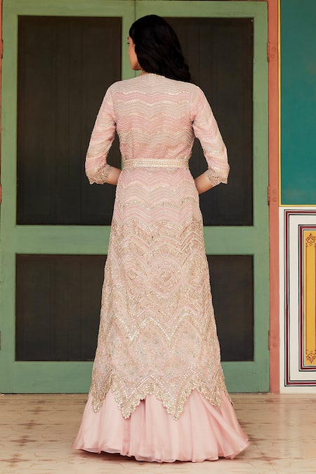 Osaa By Adarsh Organza Jacket & Skirt Set 