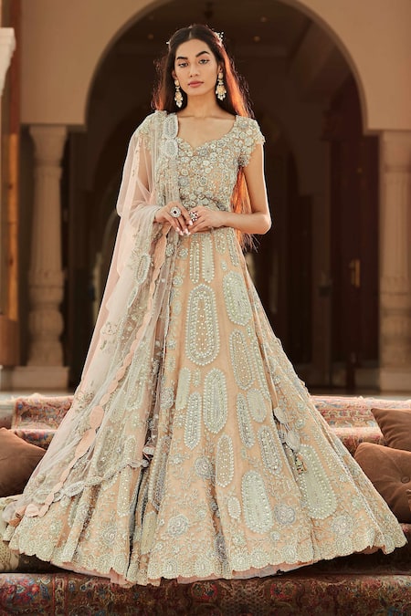 Osaa by Adarsh Hand Embroidered Bridal Lehenga Set 