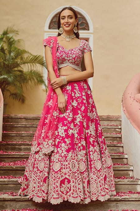 Rani nandini rani pink lehenga set