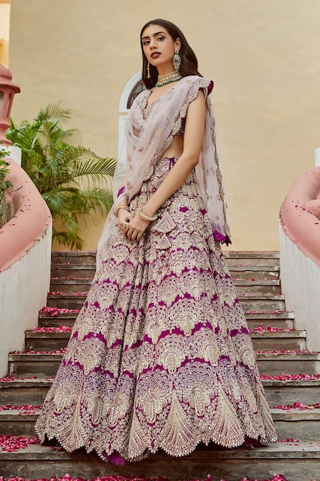 Osaa by Adarsh Embroidered Bridal Lehenga Set 