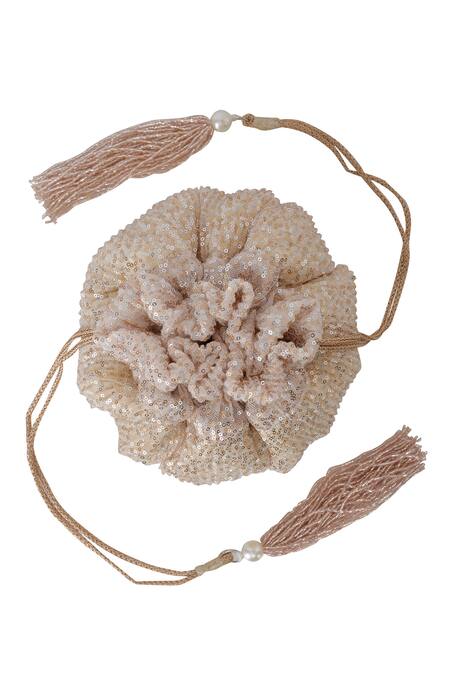 Ozel_Gold Embroidered Potli Bag_Online_at_Aza_Fashions