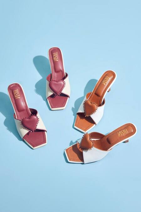 Tiesta_Brown Tiramisu Heart Heels _at_Aza_Fashions