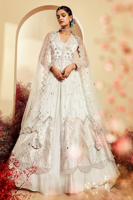 Multicolour Wedding Jacket Lehenga – Panache Haute Couture