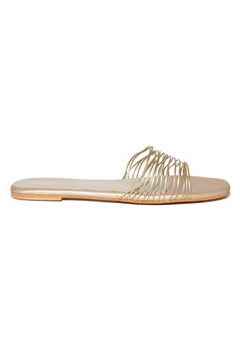 Paio_Gold Umi Flats_Online_at_Aza_Fashions