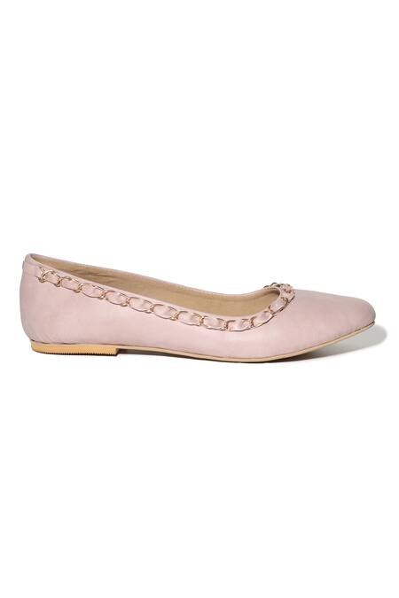 Paio_Peach Eve Ballet Flats_Online_at_Aza_Fashions