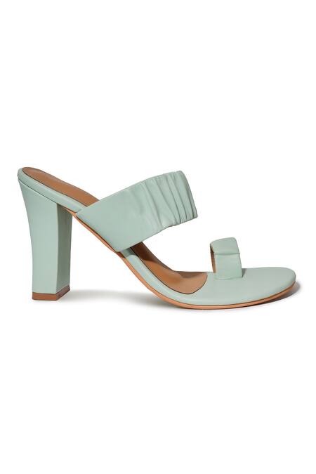 Buy_Paio_Green Tiffany Block Heels_Online_at_Aza_Fashions