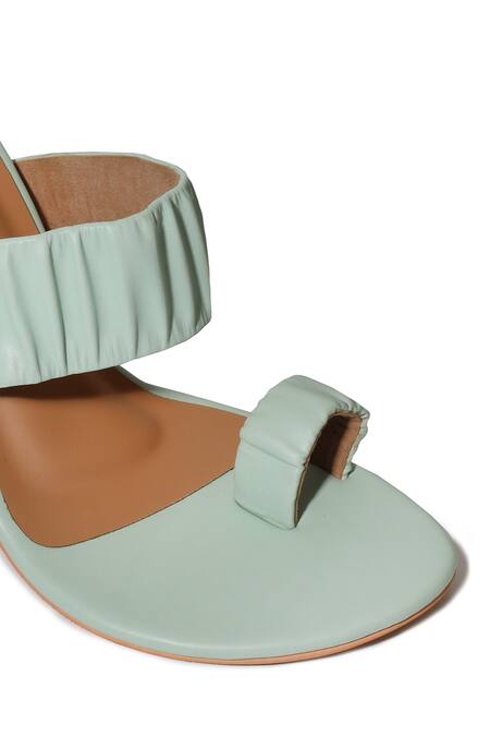 Shop Paio Green Tiffany Block Heels Online at Aza Fashions Shop_Paio_Green Tiffany Block Heels_Online_at_Aza_Fashions